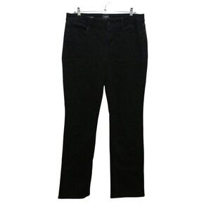 NYDJ Marilyn Straight Black Stretch High Rise Lift Tuck Jeans Womens 14